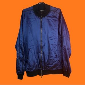 Large navy silky men’s bomber